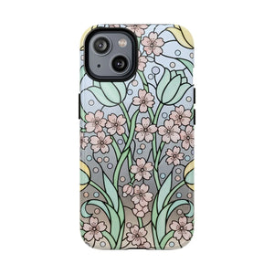 Floral Art Nouveau Tough Magnetic Phone Case - Mobile Cases