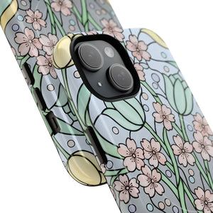 Floral Art Nouveau Tough Magnetic Phone Case - Mobile Cases