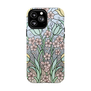 Floral Art Nouveau Tough Magnetic Phone Case - Mobile Cases