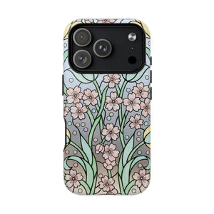 Floral Art Nouveau Tough Magnetic Phone Case - Mobile Cases