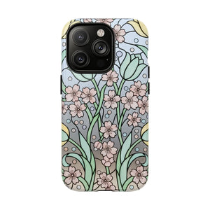 Floral Art Nouveau Tough Magnetic Phone Case - Mobile Cases