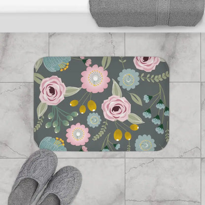 Transform your Bathroom with a Slip-proof Floral Bath Rug - 24’’ × 17’’ Home Decor