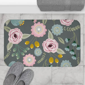 Home Decor - Floral Bath Rug - Plush Slip-proof Comfort - Dipaliz 34’’ × 21’’