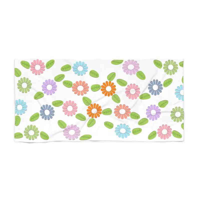 Catch Every Wave with the Chic and Soft Floral Beach Towel! - 30’’ × 60’’ Home Decor