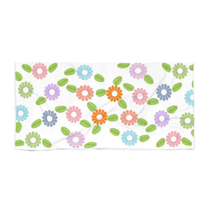 Catch Every Wave with the Chic and Soft Floral Beach Towel! - 30’’ × 60’’ Home Decor