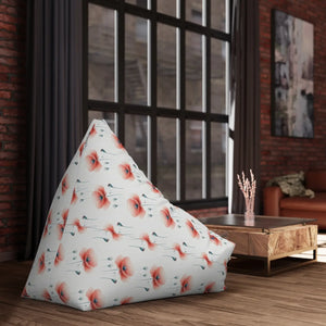 Floral Bean Bag Chair – All-over Print - Dipaliz - Slipcovers