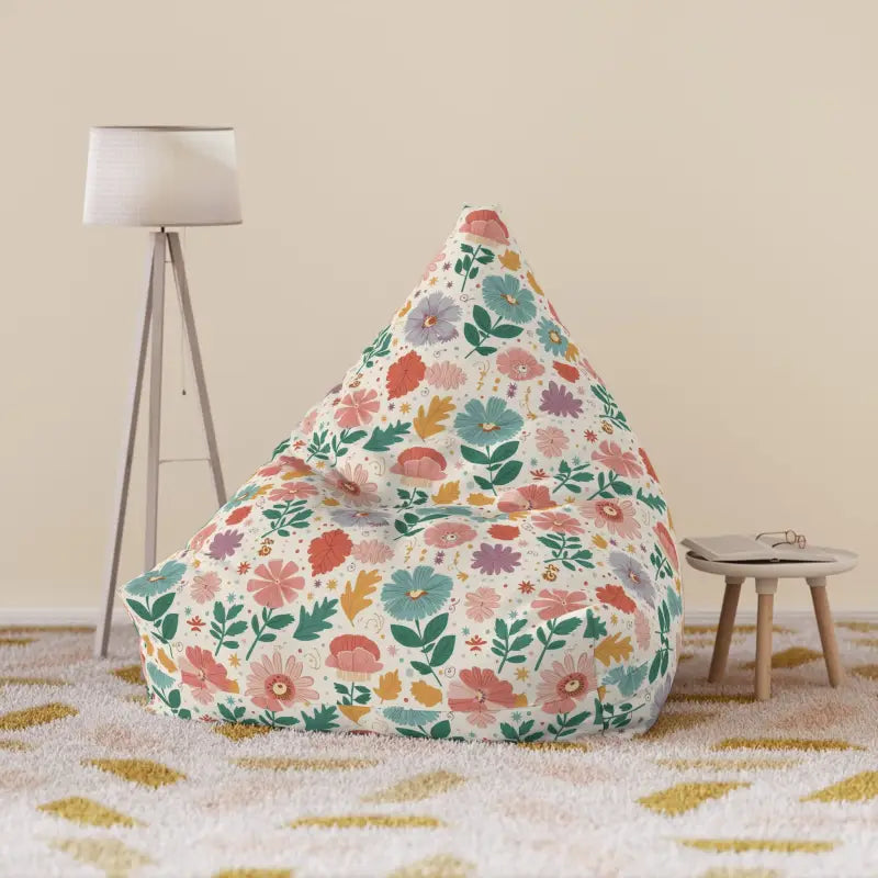 Blossom in Comfort with Durable Floral Bean Bag Covers - 38’’ × 42’’ 29’’ / Without Insert Home Decor