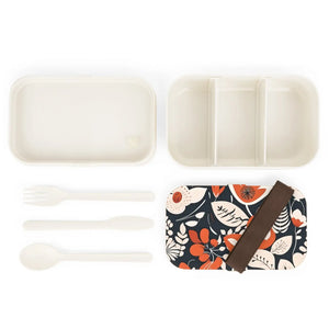 Trendy Floral Bento Lunchbox - Bpa-free Wood Lid - Dipaliz - Lunch Box Sets