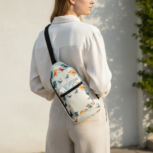 Floral Bird Pattern Sling Bag - Casual Crossbody - Dipaliz - Cross Body Bags
