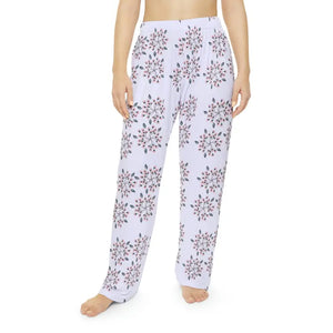Floral Pajama Pants - Luxury Brushed Polyester Comfort - Dipaliz