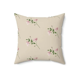 Polyester Square Pillow Pink Flowers Bold Vibrant Decor - Dipaliz - 18’’ × - Throw Pillows