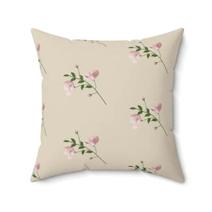 Polyester Square Pillow Pink Flowers Bold Vibrant Decor - Dipaliz - Throw Pillows