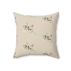 Polyester Square Pillow Pink Flowers Bold Vibrant Decor - Dipaliz - Throw Pillows