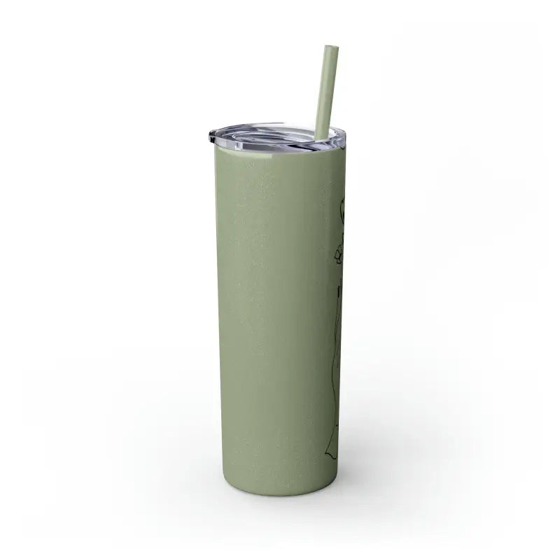 Floral Bliss Skinny Steel Tumbler: Sip Style with Elegance - Mug