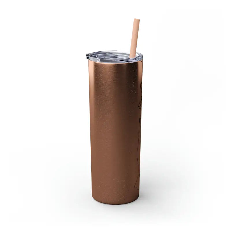 Floral Bliss Skinny Steel Tumbler: Sip Style with Elegance - Mug