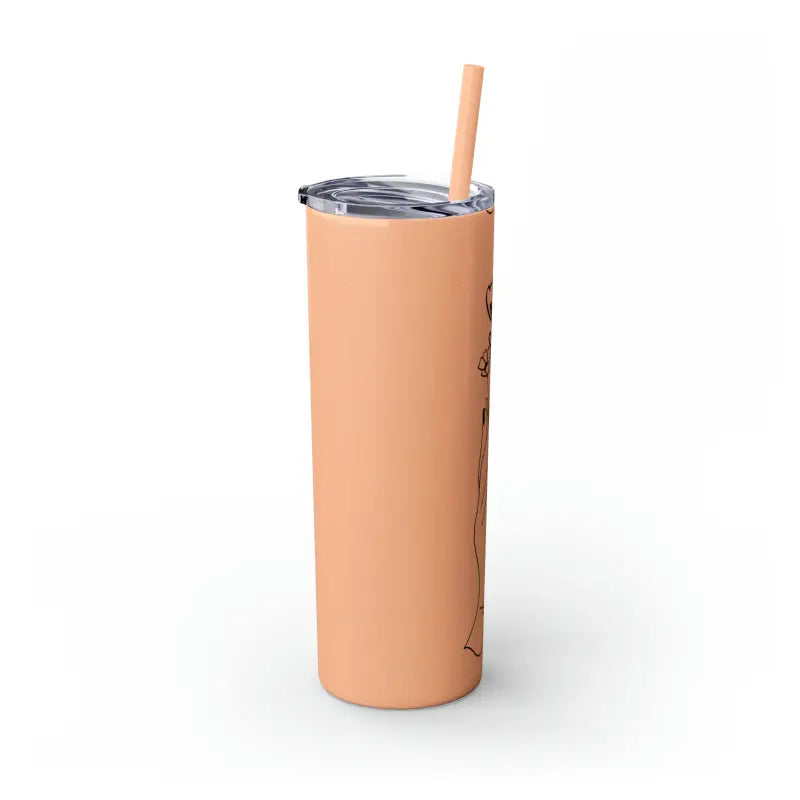 Floral Bliss Skinny Steel Tumbler: Sip Style with Elegance - Mug