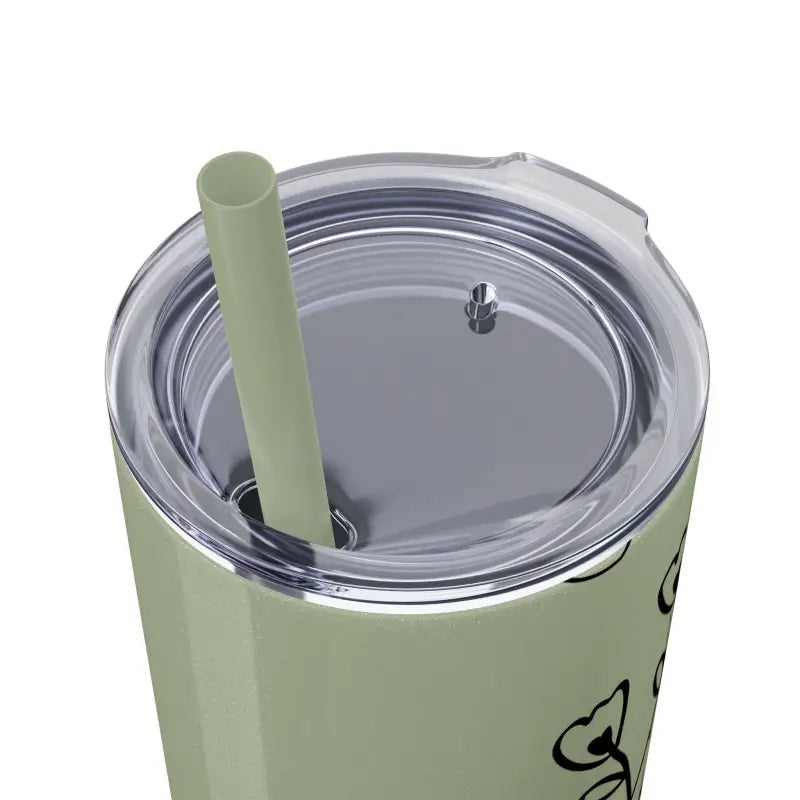 Floral Bliss Skinny Steel Tumbler: Sip Style with Elegance - Mug