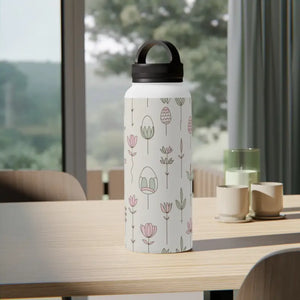 Stainless Steel Water Bottle Floral Easter Eggs Design - Dipaliz - White / 32oz - Bottles
