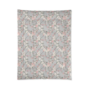 Floral Blossom Comforter - Soft Pink Cherry Duvet - Dipaliz - 68’’ × 88’’ - Quilts & Comforters