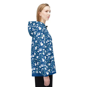 Floral Blue Windbreaker - Water-resistant Coating - Dipaliz - Windbreakers