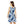 Women’s Skater Dress – Floral Blue Organic Cotton - Dipaliz - Dresses - Xs