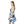 Women’s Skater Dress – Floral Blue Organic Cotton - Dipaliz - Dresses - Xs