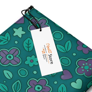 Floral Blush Green Crossbody Bag with Adjustable Strap - Dipaliz - Cross Body Bags