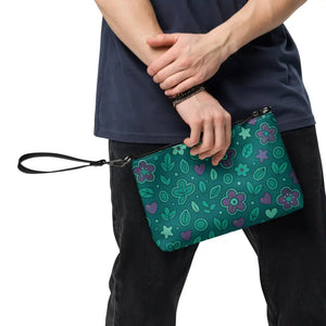 Floral Blush Green Crossbody Bag with Adjustable Strap - Dipaliz - Cross Body Bags