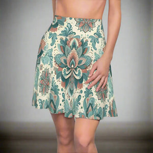 Vibrant Floral Bohemian Skater Skirt - Festival Style - Dipaliz - Skirts - Xs
