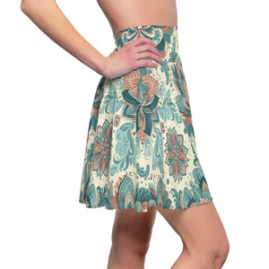 Floral Bohemian Skater Skirt - Vibrant Festival Style - Dipaliz - Skirts