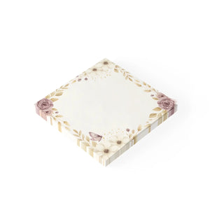 Floral Border Note Pad, Rose & Cream Decorative Post-it® Notes - Sticky