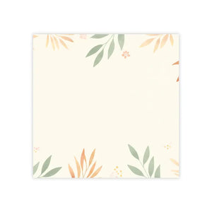 Paper Products - Botanical Sticky Notes - Neutral Floral Note Pads - Dipaliz 3’’ x / White