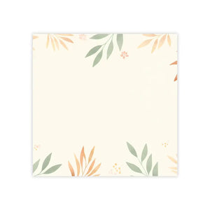 Paper Products - Botanical Sticky Notes - Neutral Floral Note Pads - Dipaliz 4’’ x / White