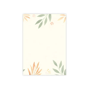 Paper Products - Botanical Sticky Notes - Neutral Floral Note Pads - Dipaliz 4’’ x 6’’ / White