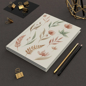 Floral Botanical Hardcover - Watercolor Leaves Design - Dipaliz - Journals