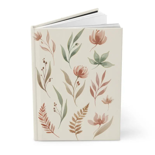 Floral Botanical Hardcover Journal - Blush Watercolor Design - Dipaliz - Paper Products