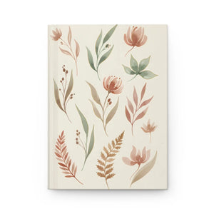 Floral Botanical Hardcover - Watercolor Leaves Design - Dipaliz - Journals