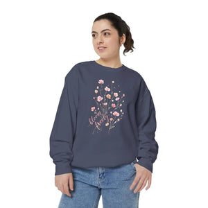 Floral Bouquet Sweatshirt Cotton Pullover - Sweatshirts