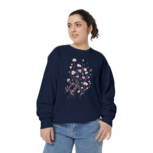 Floral Bouquet Sweatshirt Cotton Pullover - Sweatshirts