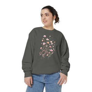Floral Bouquet Sweatshirt Cotton Pullover - Sweatshirts
