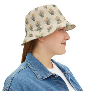 Simple Flowers Hat - Vibrant Floral Bucket for Women - Dipaliz - Hats