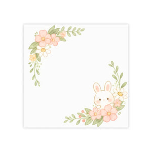 DipaliZ Floral Bunny Sticky Note Pad — the design across a single sheet
