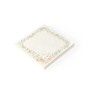Floral Bunny Square Note Pad, Cute Spring Post-it® Sticky Notes