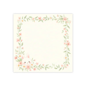 Floral Bunny Square Note Pad, Cute Spring Post-it® Sticky Notes