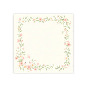 Floral Bunny Square Note Pad, Cute Spring Post-it® Sticky Notes
