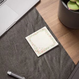 Floral Bunny Square Note Pad, Cute Spring Post-it® Sticky Notes