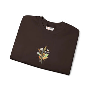 Floral Butterfly Crewneck Sweatshirt - Sweatshirts
