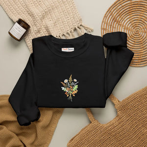 Floral Butterfly Crewneck Sweatshirt - Sweatshirts