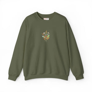 Floral Butterfly Crewneck Sweatshirt - Sweatshirts