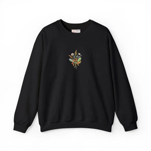 Floral Butterfly Crewneck Sweatshirt - Sweatshirts